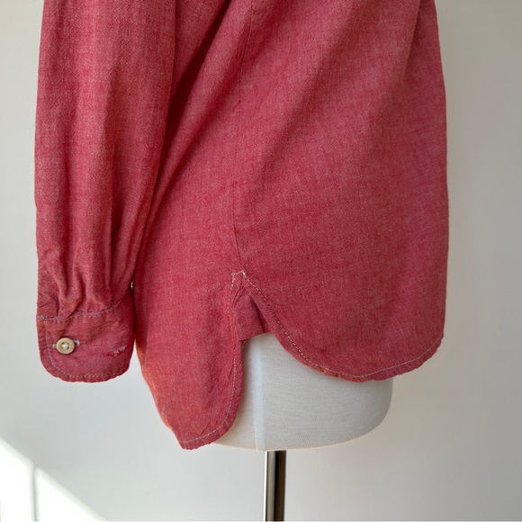 Current/Elliott The Perfect Shirt Red Chambray - Picture 3 of 9